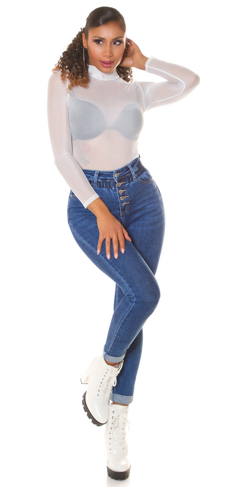 Seksowne jeansy w stylu Papierbag