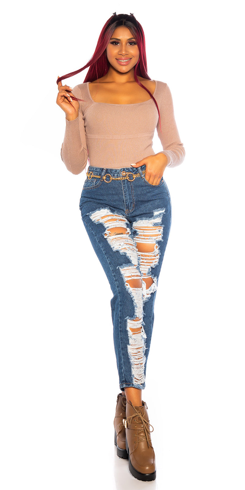 Sexy Mom Jeans Mega Used Look