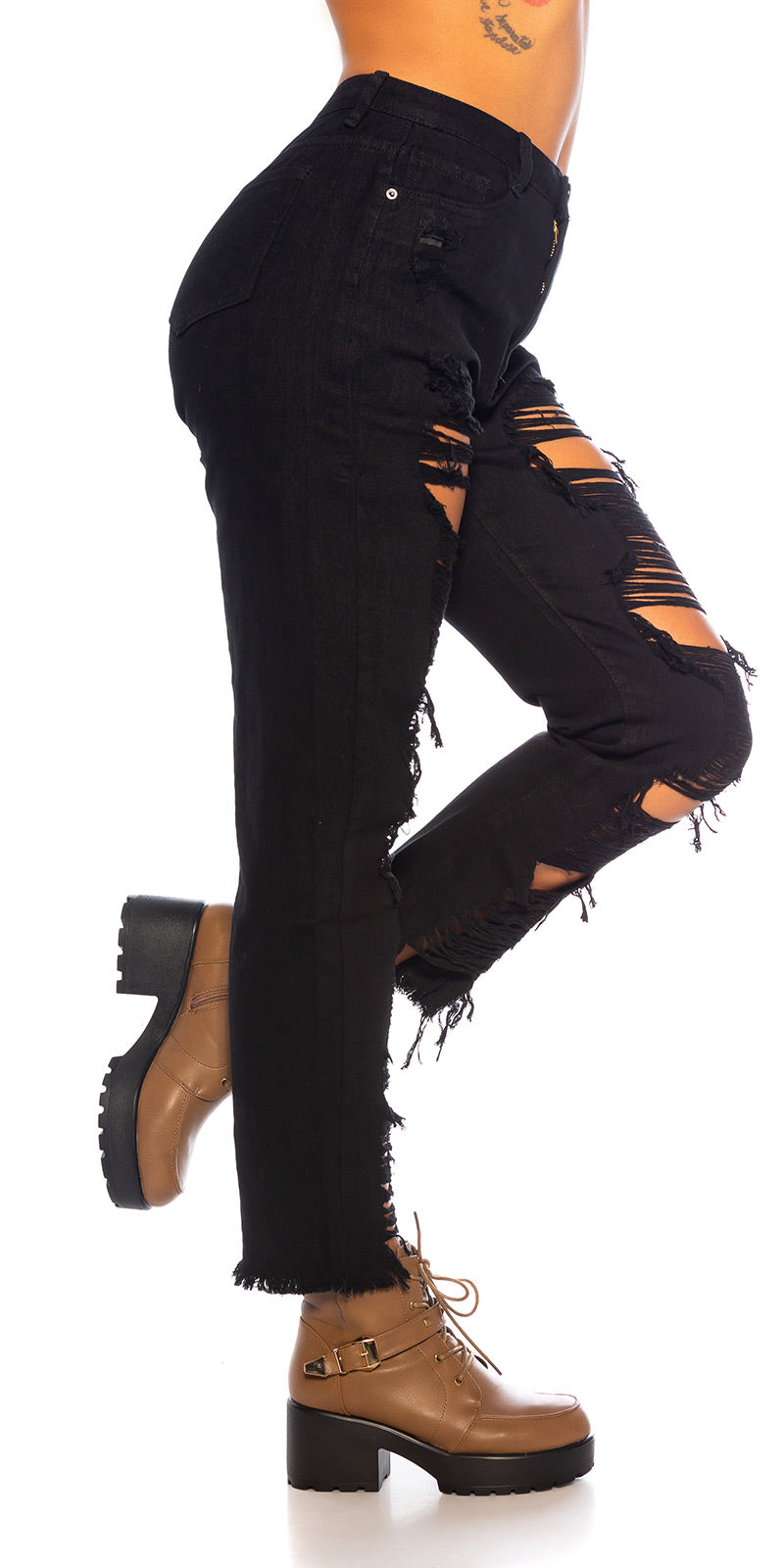 Sexy Casual Jeans Mom Fit/ Used Look