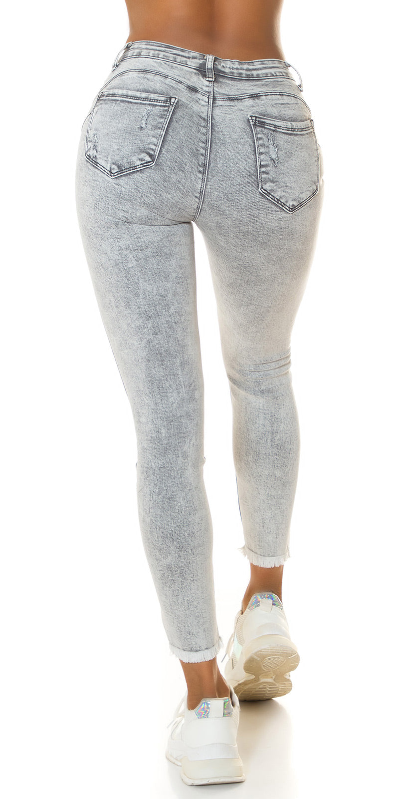 Seksowne jeansy Skinny Jeans w stylu acid wash