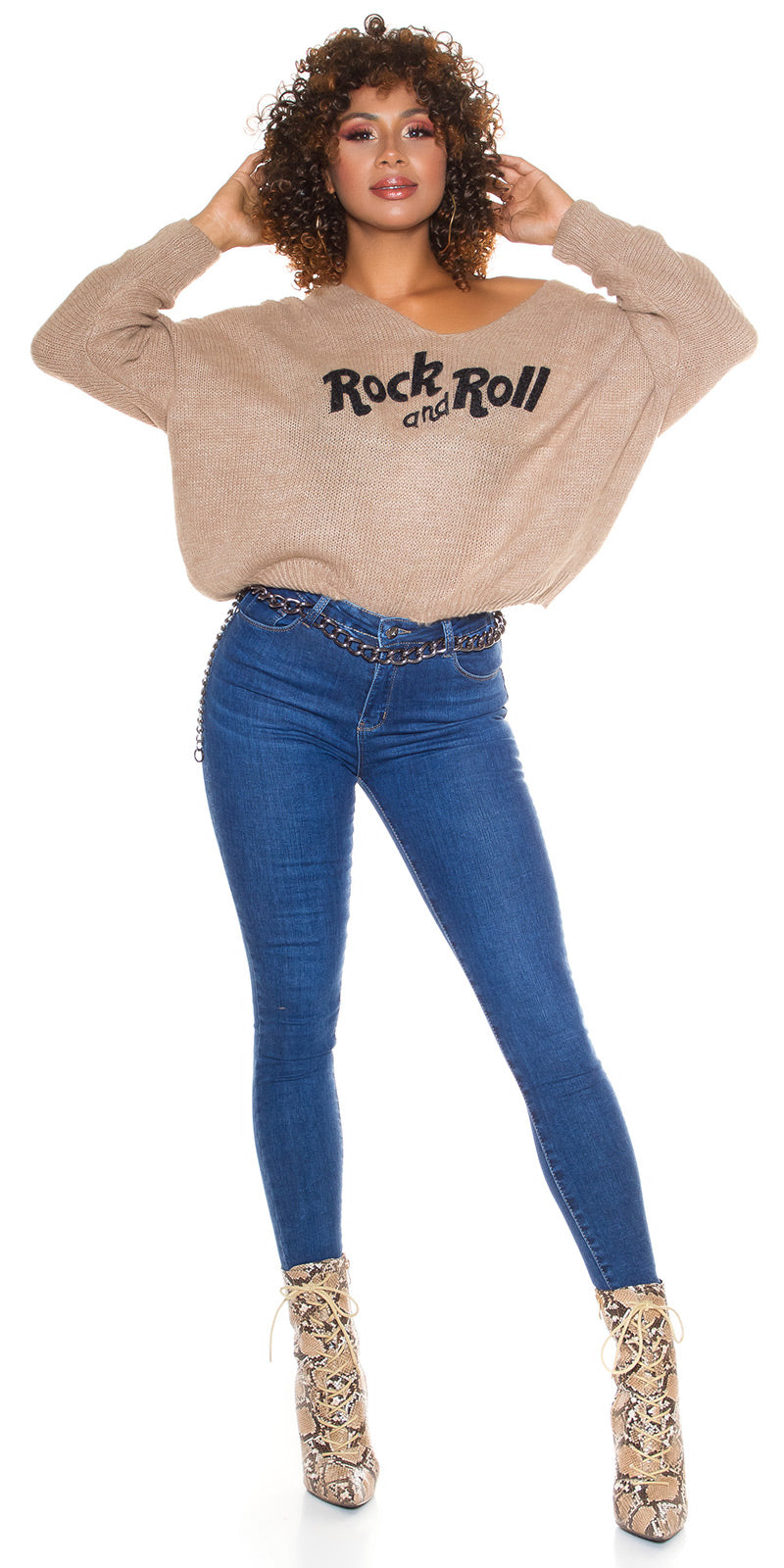 Seksowne jeansy skinny push-up