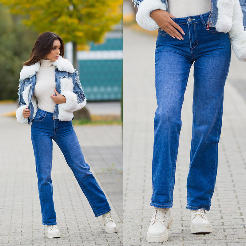 Modne dżinsy Bootcut z wysokim stanem