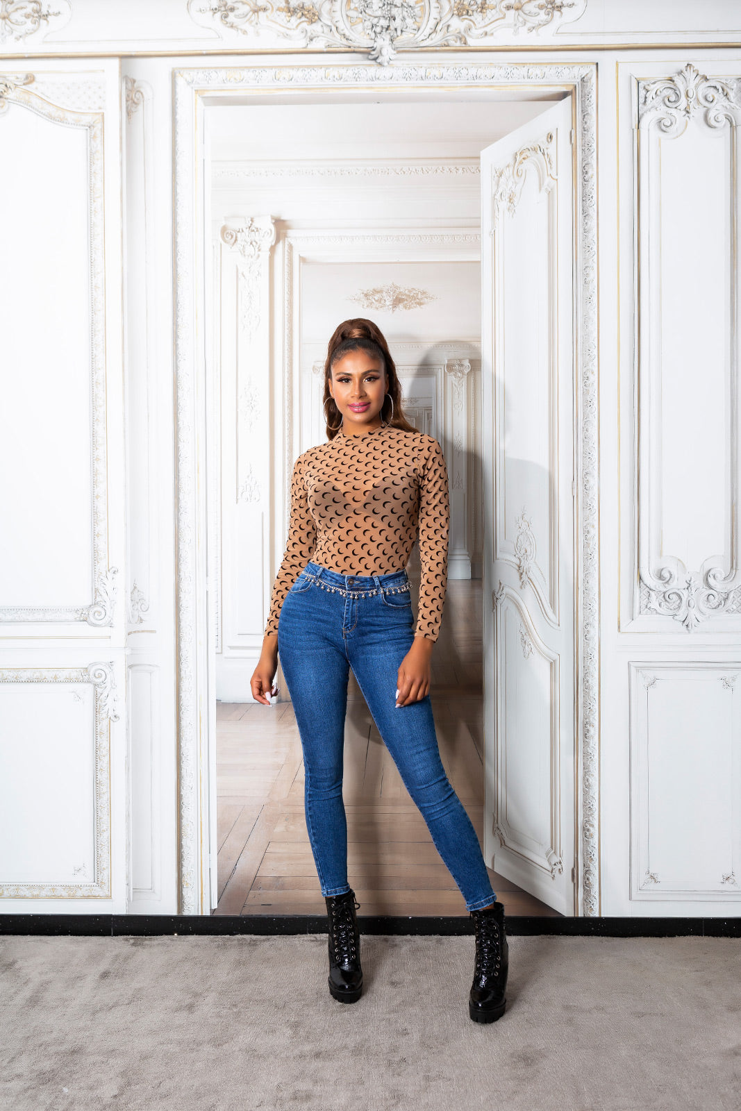 Seksowne klasyczne dżinsy slim fit