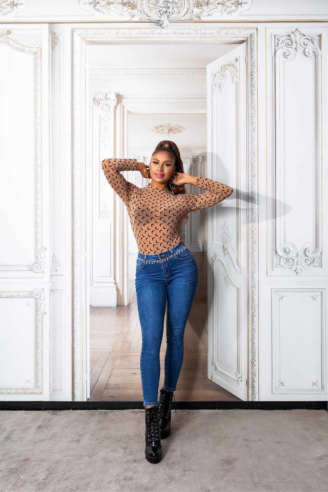 Seksowne klasyczne dżinsy slim fit
