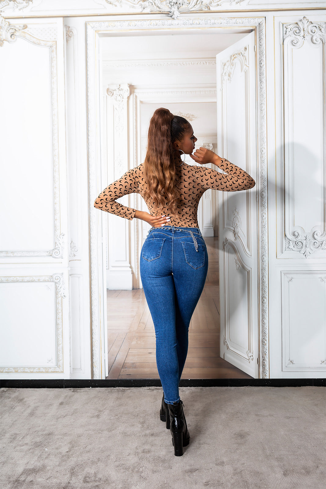 Seksowne klasyczne dżinsy slim fit