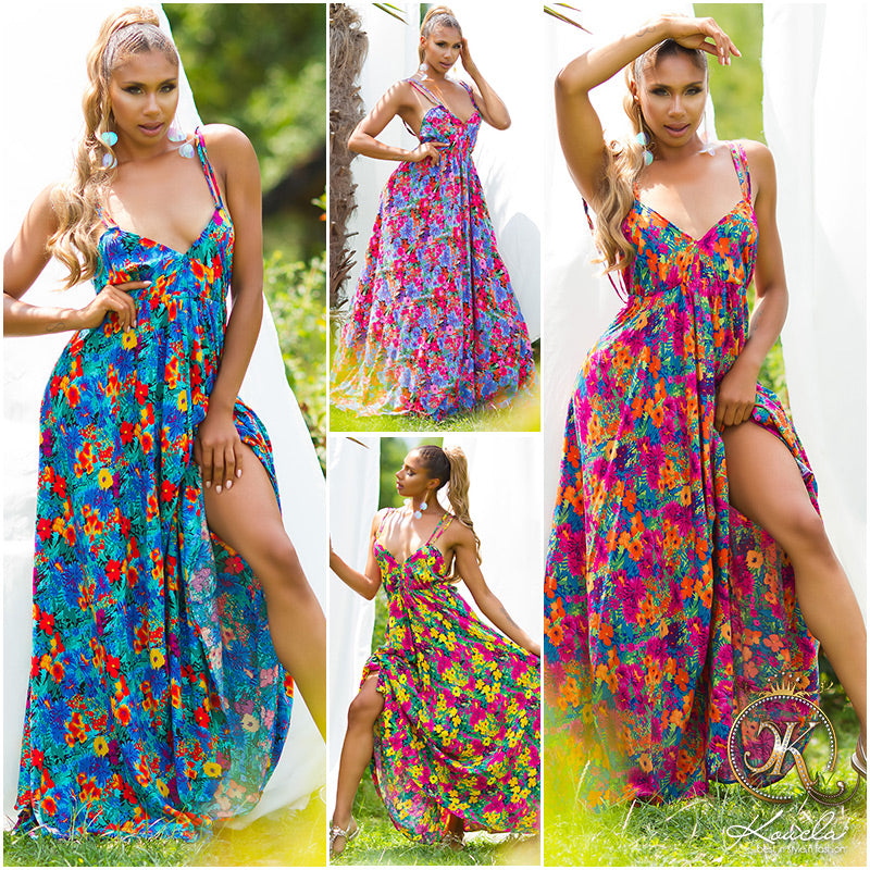 Seksowna sukienka Maxidress z niskim stanem
