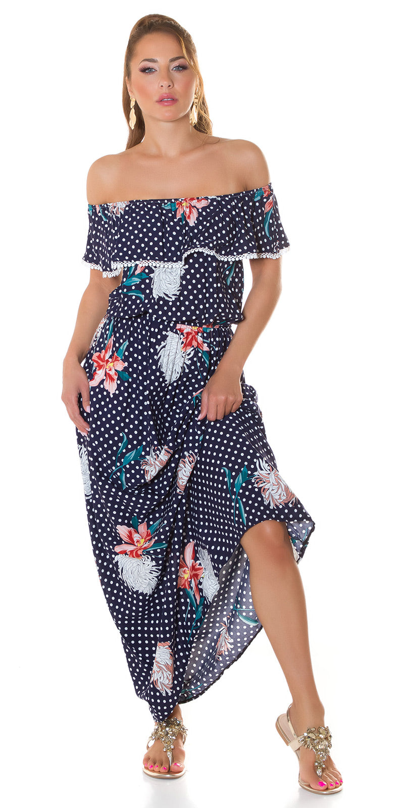 Modna sukienka Latina Maxidress z nadrukiem