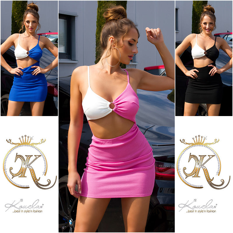 Seksowna sukienka bodycon z wycięciem z przodu