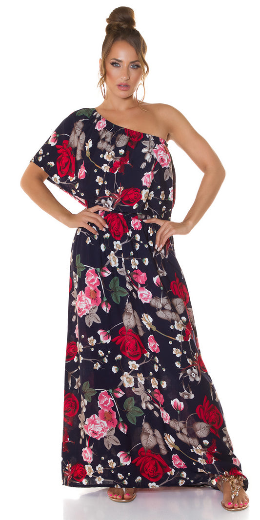 Seksowna sukienka 3w1 Latina Maxidress z kwiatowym nadrukiem