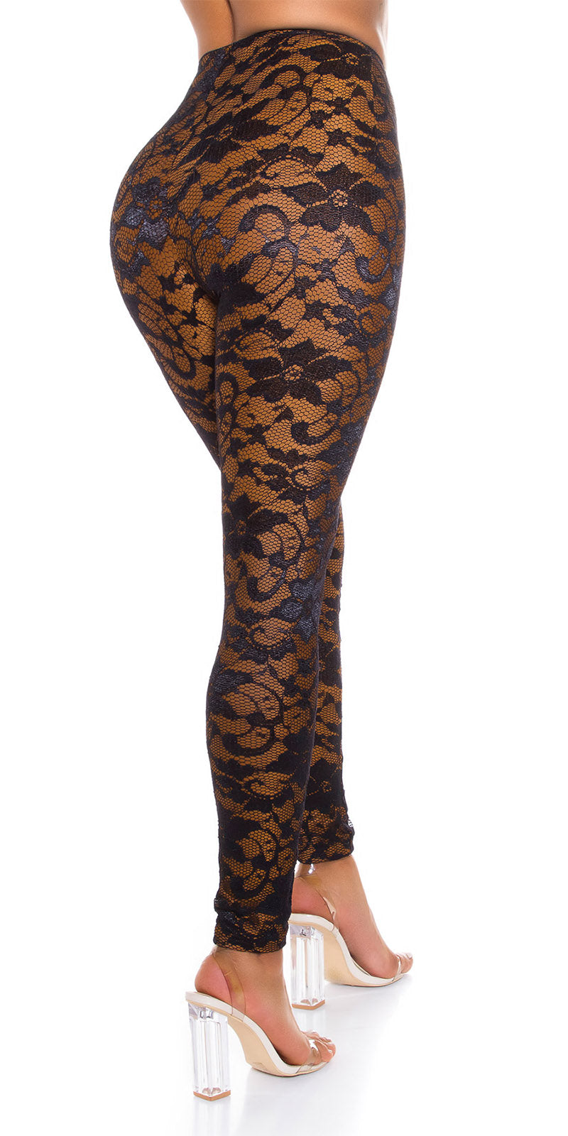 Seksowne legginsy z koronką