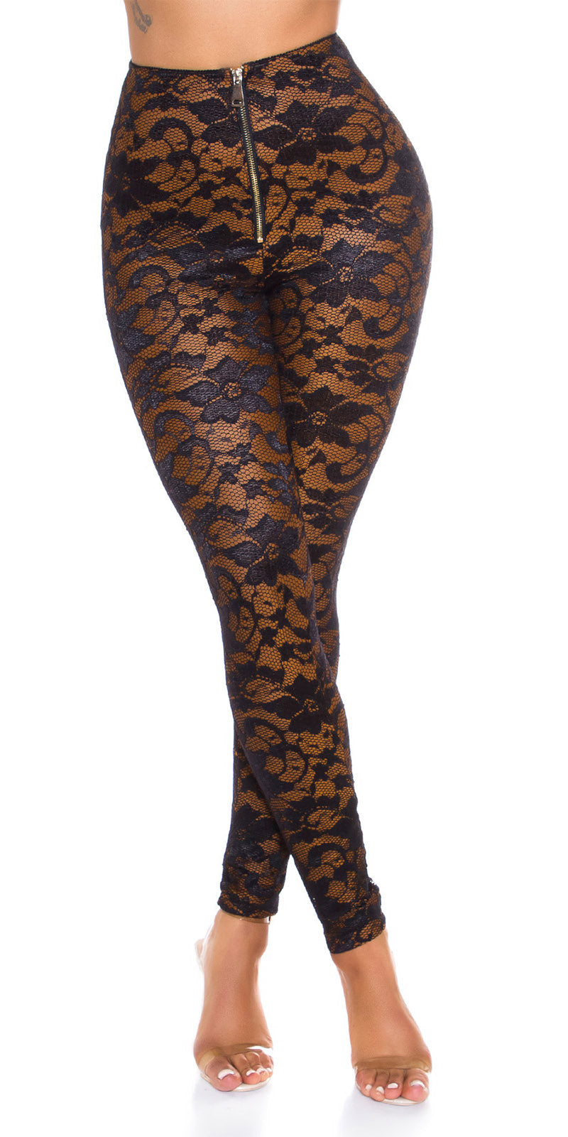 Seksowne legginsy z koronką