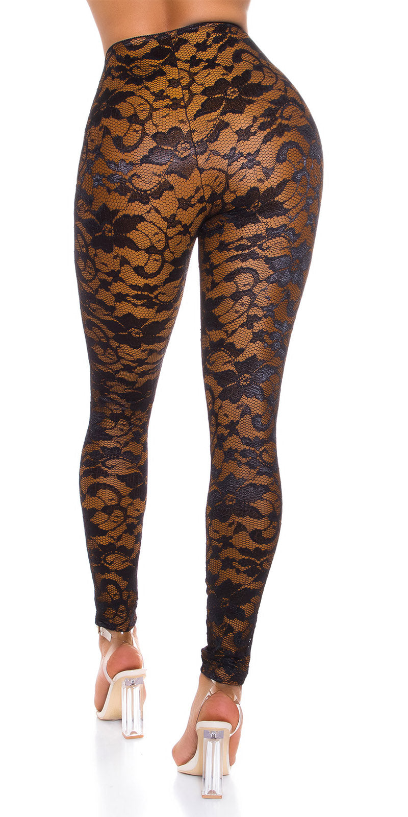 Seksowne legginsy z koronką