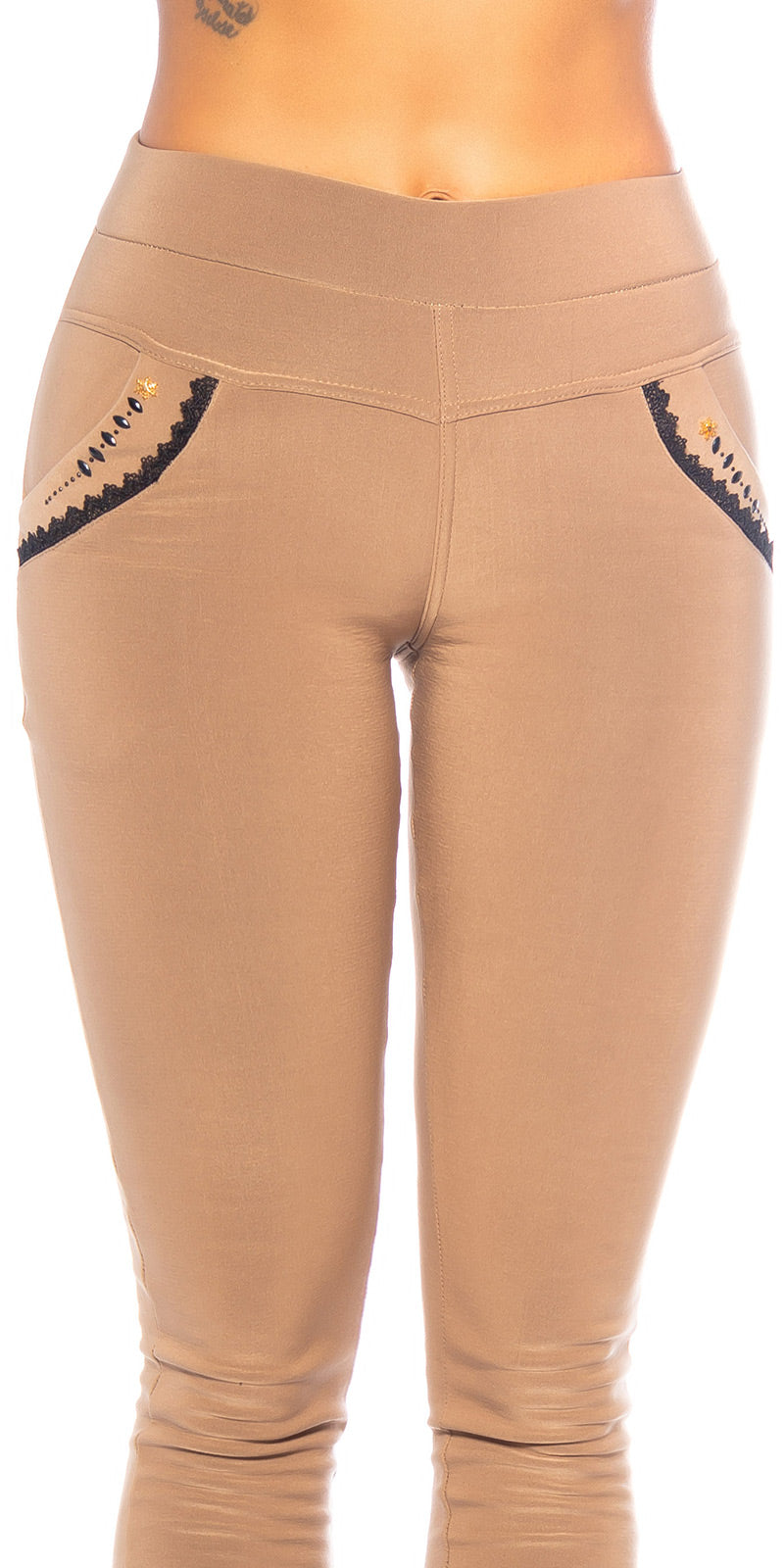 Seksowne legginsy z ozdobnymi kieszeniami/ Termo