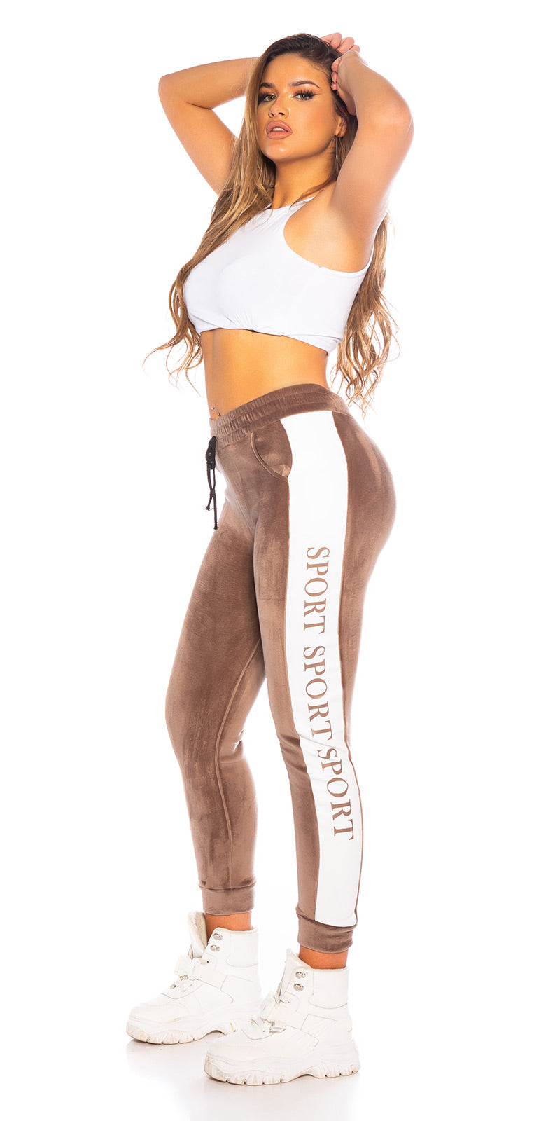 Sexy SPORT Welurowe spodnie dresowe/Thermo