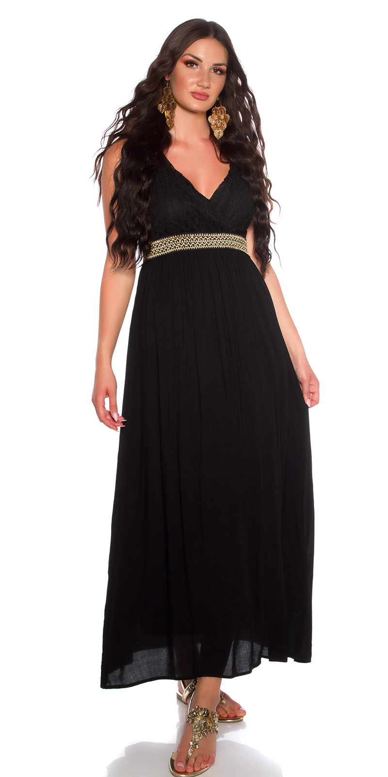 Seksowna sukienka Goddes Maxidress z koronką
