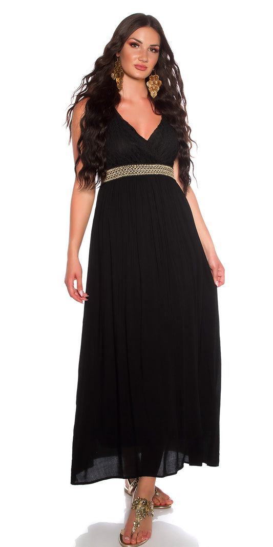 Seksowna sukienka Goddes Maxidress z koronką