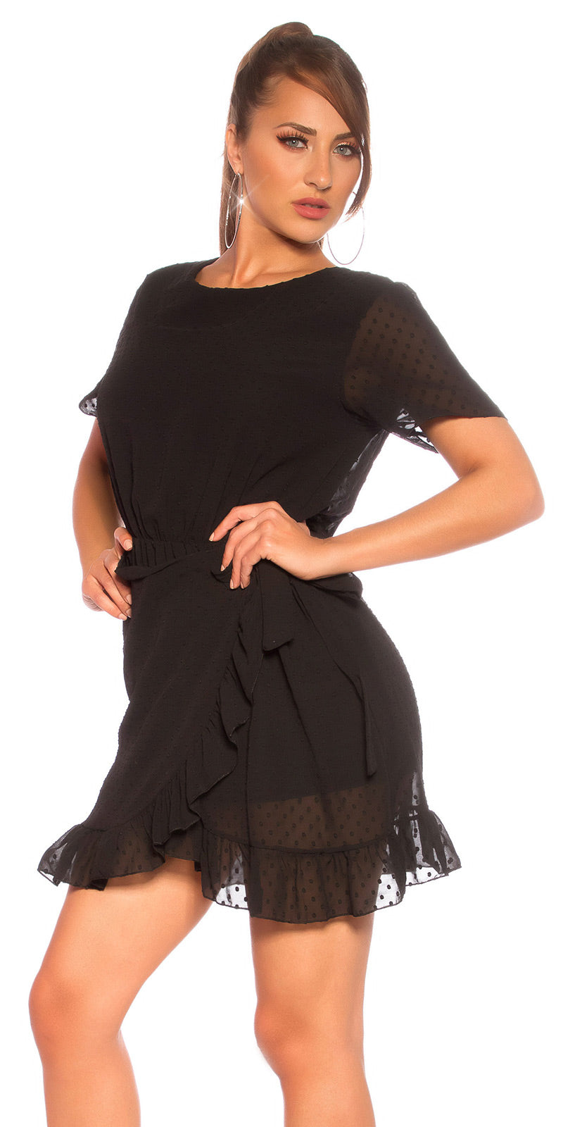 Seksowna mini sukienka Wrap Look