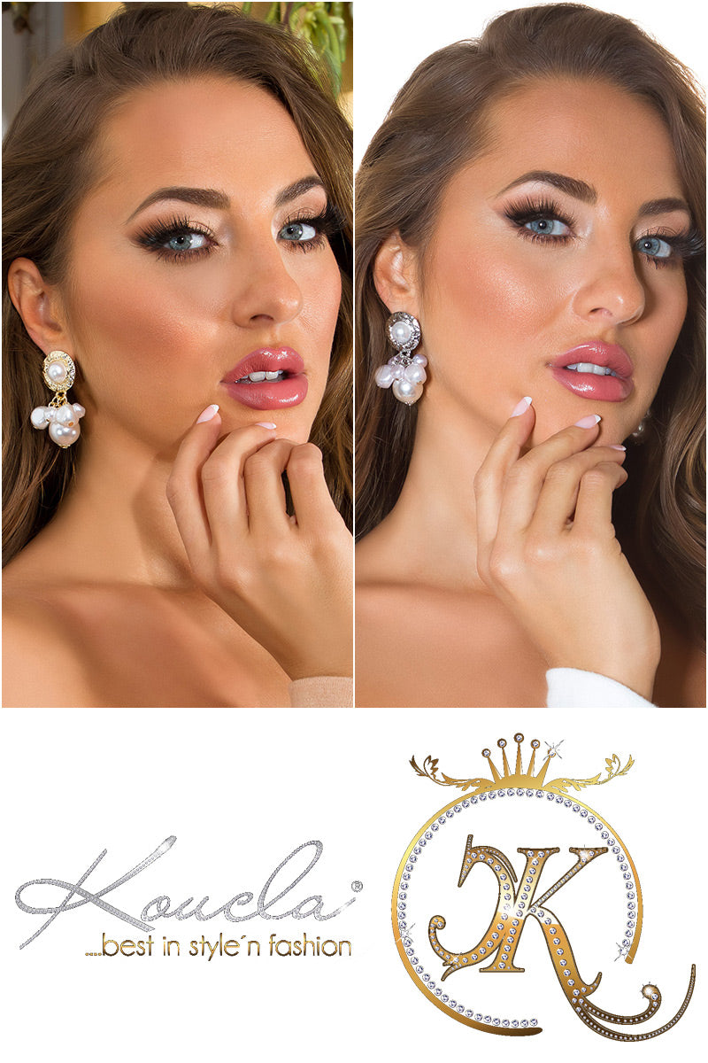 Eleganckie kolczyki ze sztucznymi perłami