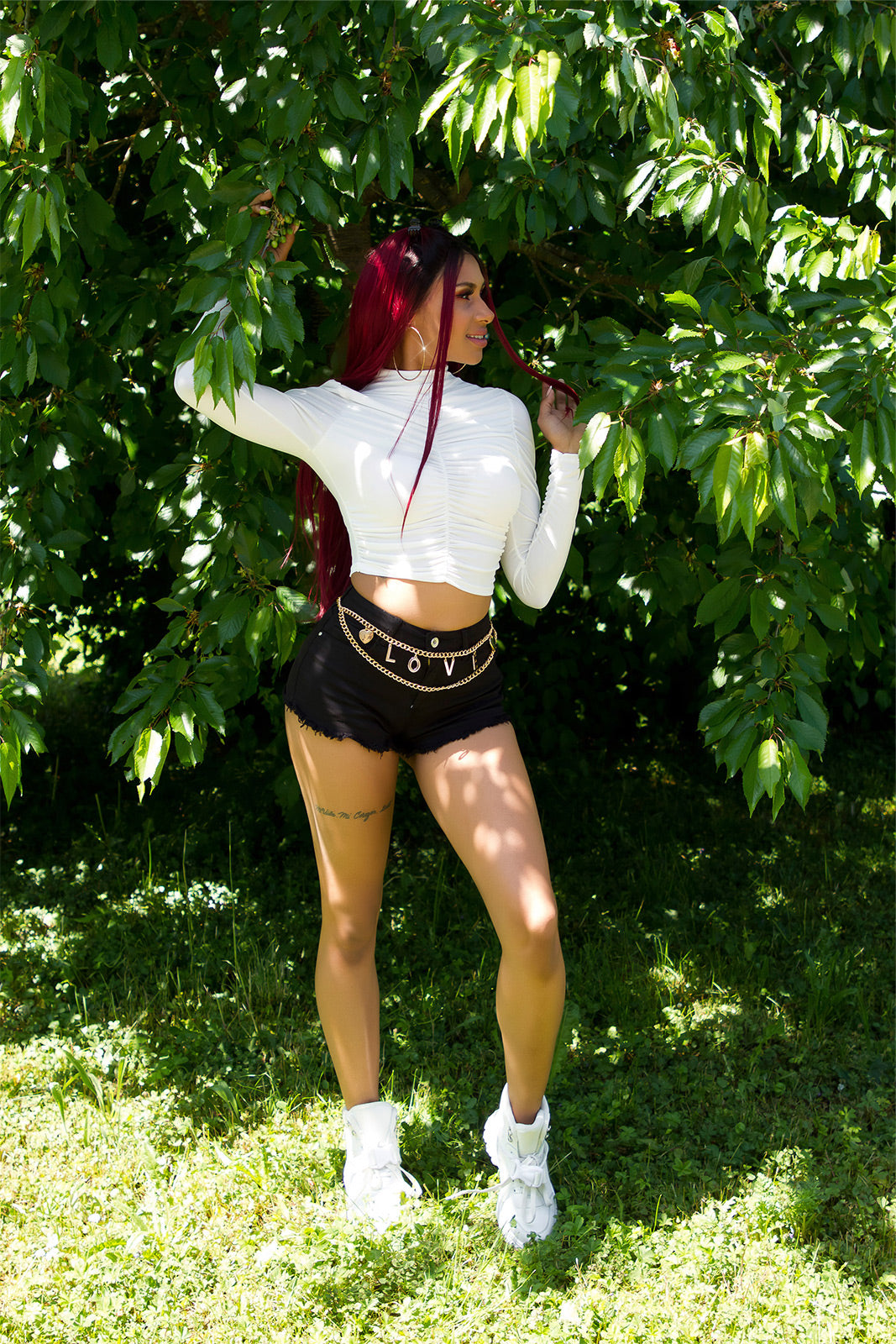 Seksowne jeansy typu hotpants