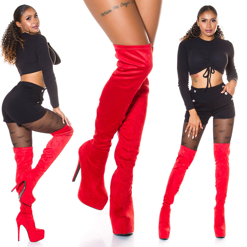 Sexy Plateau Overknees