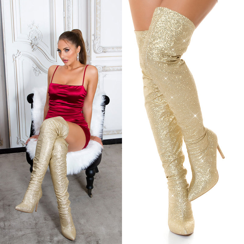 Sexy Party Special Glitter Overknees