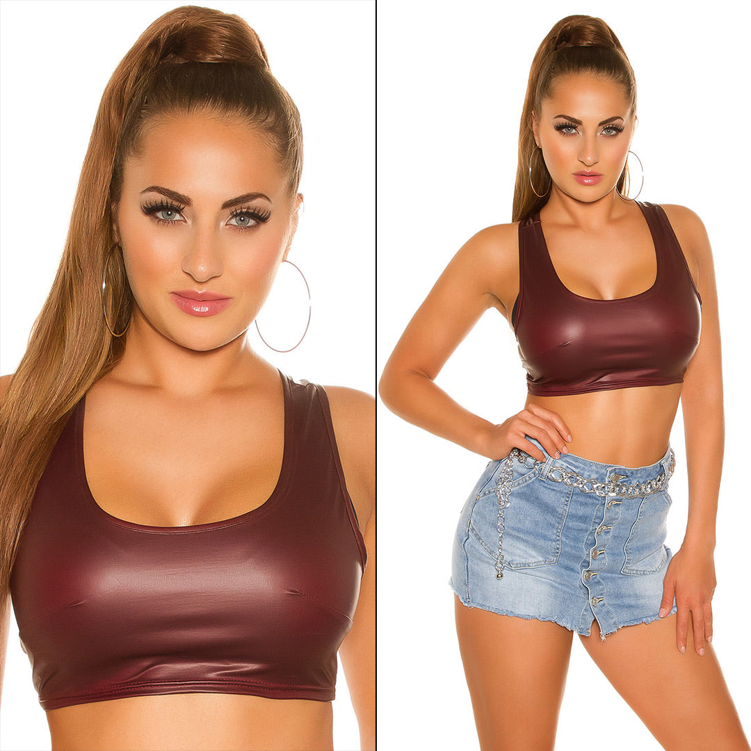 Sexy Crop Top Skóralook