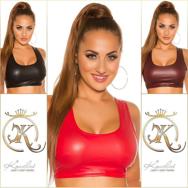 Sexy Crop Top Skóralook