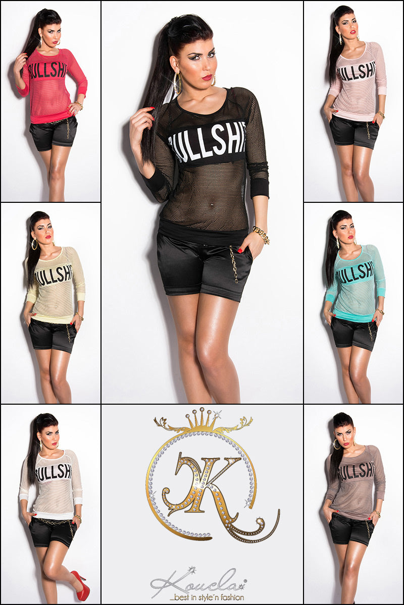 SeXy Net-Shirt "BULLSHIT"