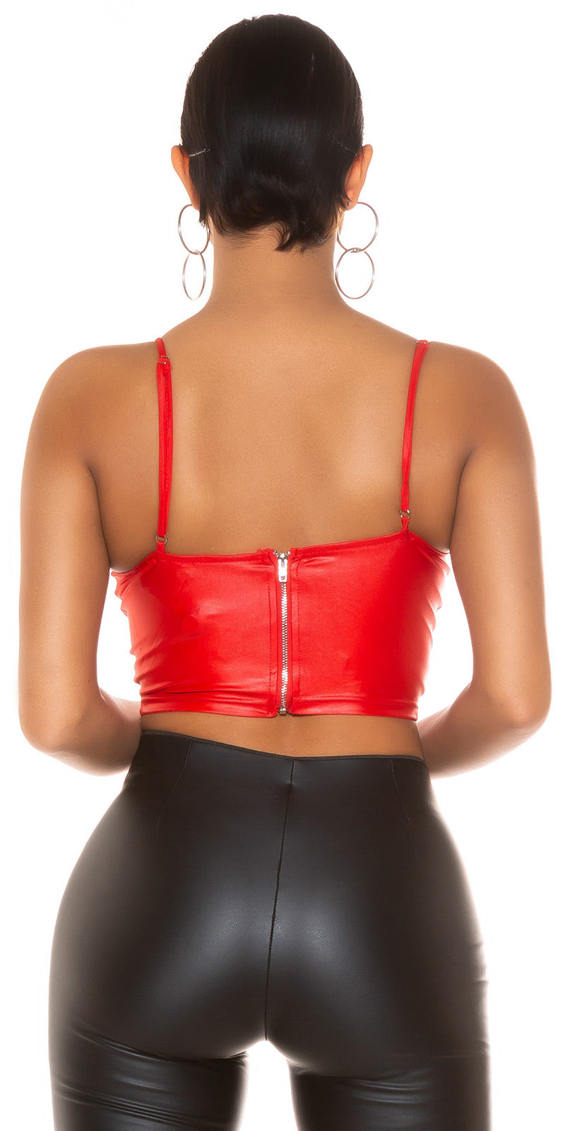 Sexy Wetlook Bustier / Cropped Top