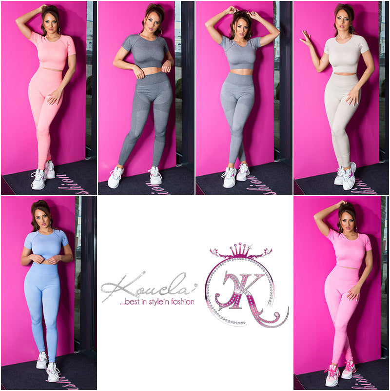 SEKSOWNY SPORTOWY ZESTAW MODELUJĄCY - LEGGINSY + TOP